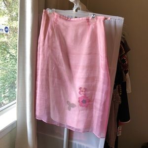 Pink skirt with embroidery!